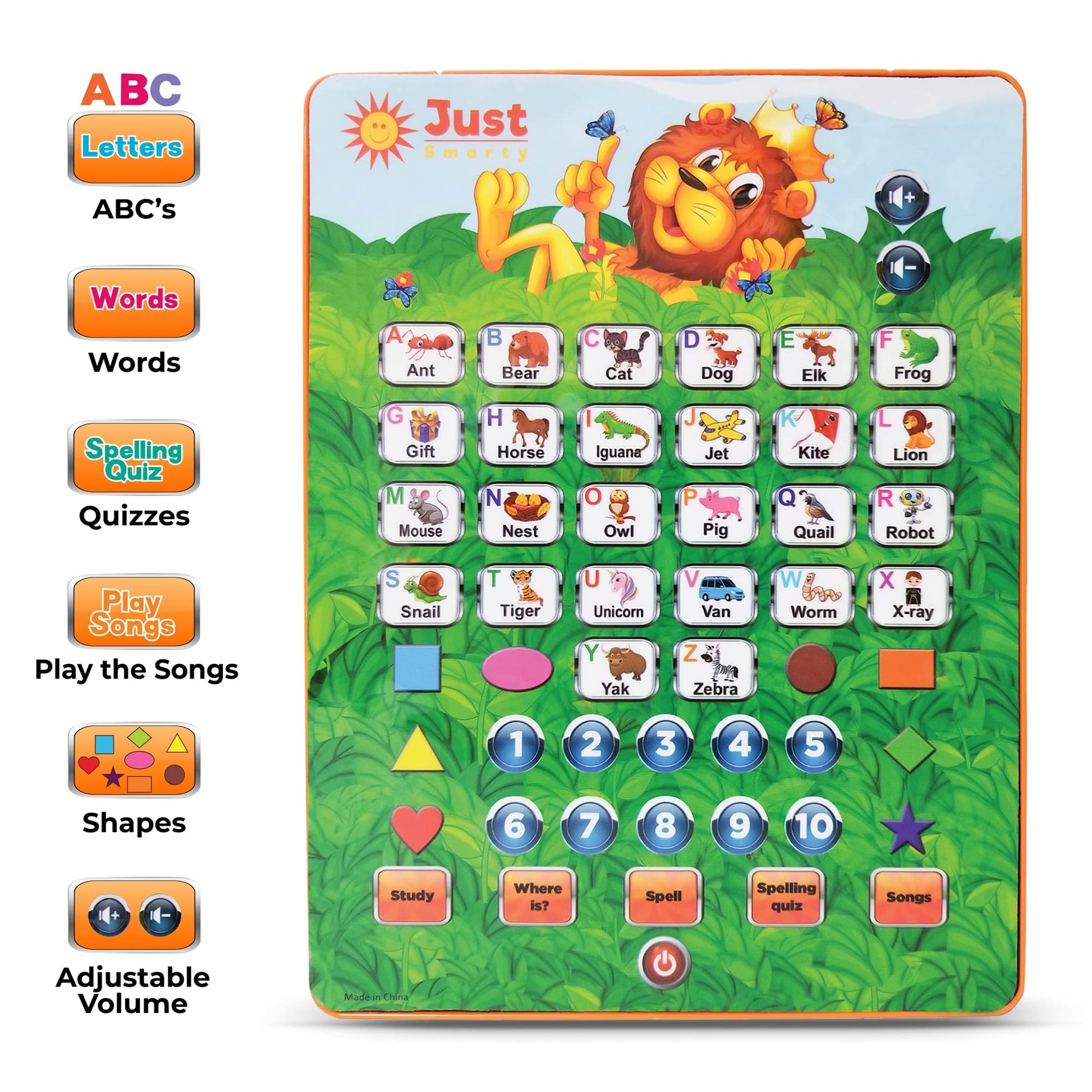 Just Smarty Alphabet Tablet for Kids Age 3 4 5 Year Old Boys & Girls