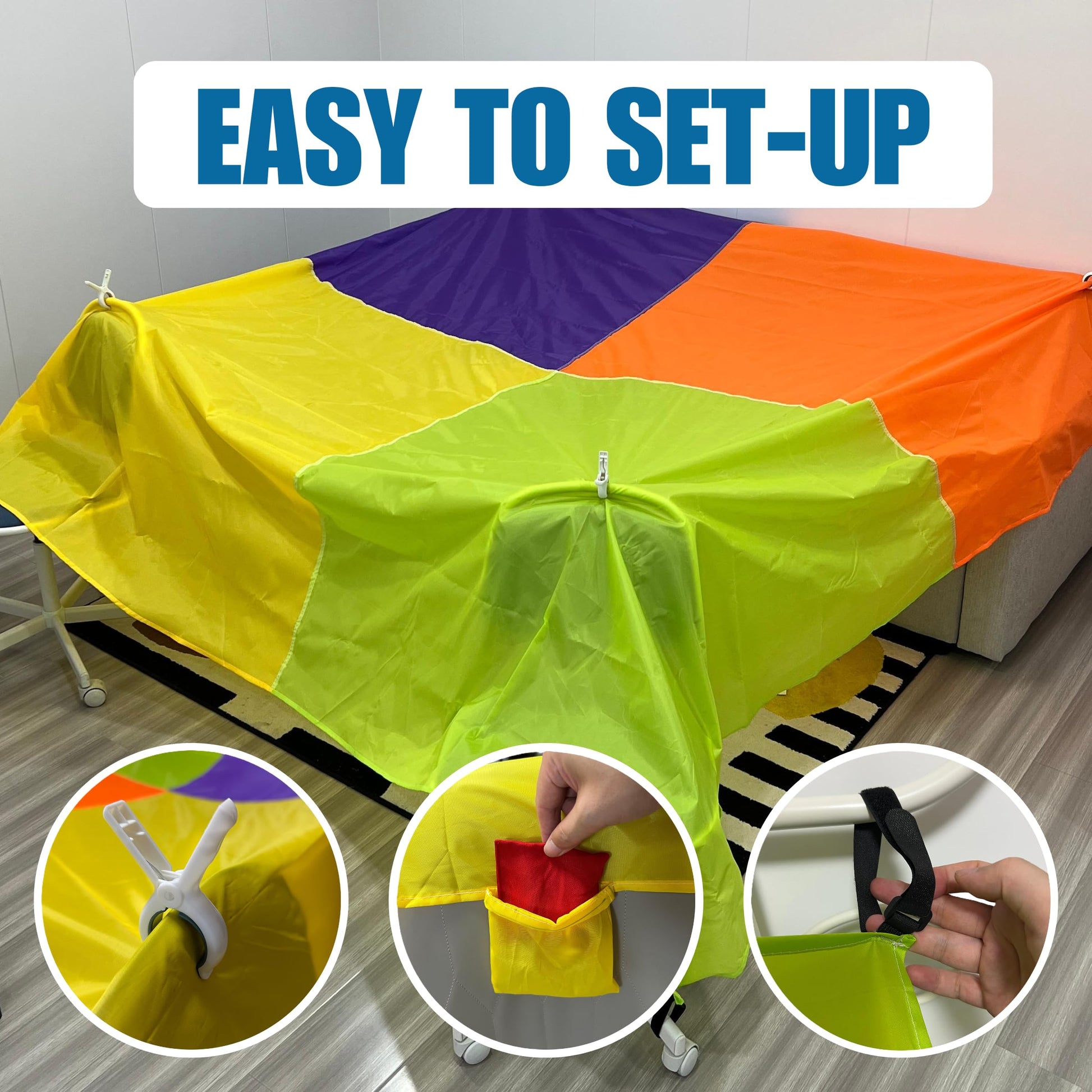 Blanket Fort Building Kit for Kids, Make a Portable Playhouse, Large Blanket and Clips, Magic Play Tent Boys Girls Indoor Outdoor Build Set, STEM