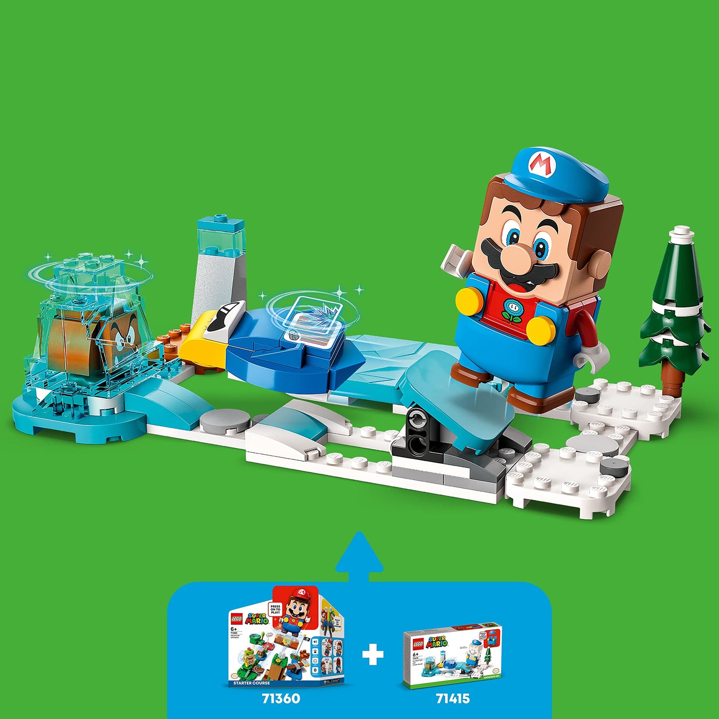 LEGO Super Mario Ice Mario Suit and Frozen World Expansion Set 71415, Collectible Buildable Game with Figure Costume Plus Cooligan and Goomba Enemy