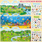 CREATIVETREES 6 Sets Reusable Sticker Book for Toddlers 3-6, Jelly Sticker Books for Toddler, Travel Sticker Activity Toys for Kids 3 4 5 6 Years Old