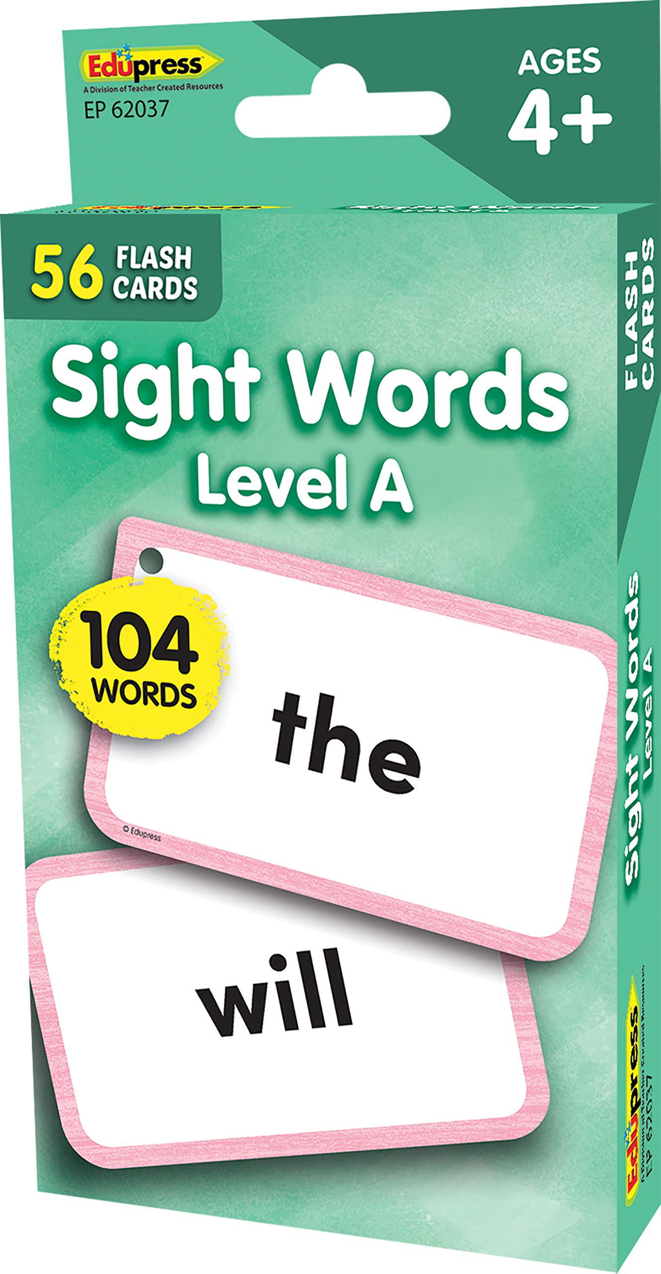 Teacher Created Resources Sight Words Flash Cards - Level A (EP62037)
