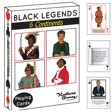 Kulture Games Playing Cards: Black Legends - Legends Trivia Card Game for Family & Adult Game Night - Inspirational Black History