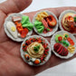 Mixed 5 Assorted Spaghetti and Steak Dollhouse Miniature Food,Tiny Food