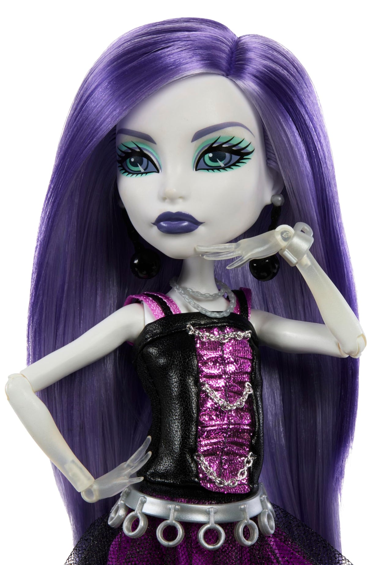 Monster High Booriginal Creeproduction Doll, Spectra Vondergeist Collectible Reproduction with Doll Stand, Diary & Pet Ferret Rhuen