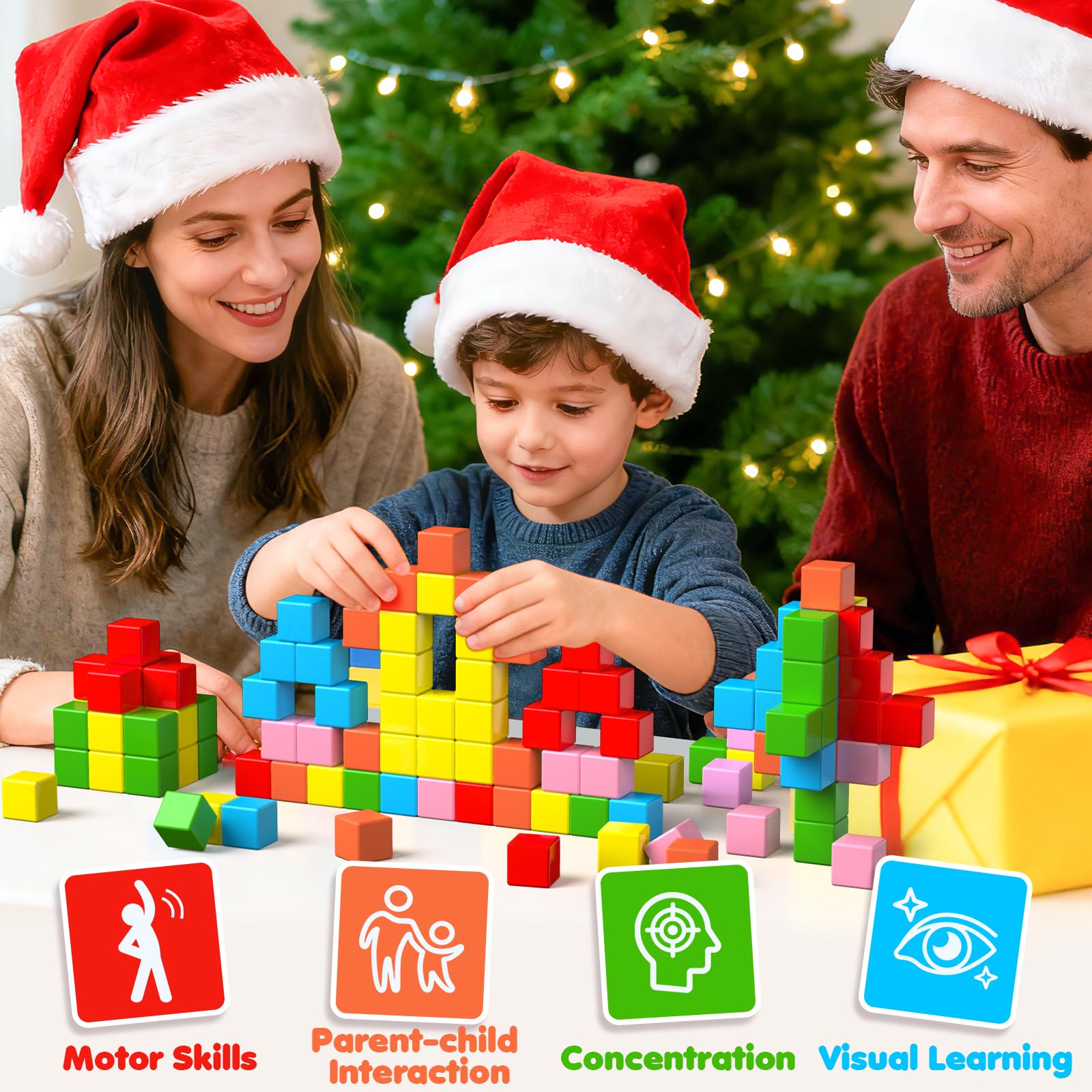 KAGRAD Magnetic Blocks, 30 PCS Brightly Colored Magnetic Building Tubes, Preschool Classroom Must Haves Magnetic Sensory Autism Toys, STEM Kids Boys