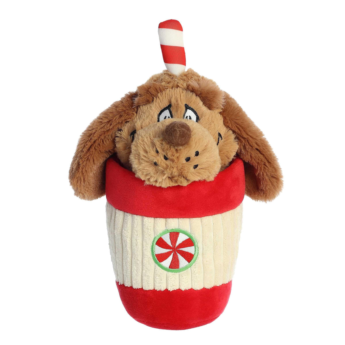 Aurora Dr. Seuss 9" Max Peppermint Cup Festive Plush