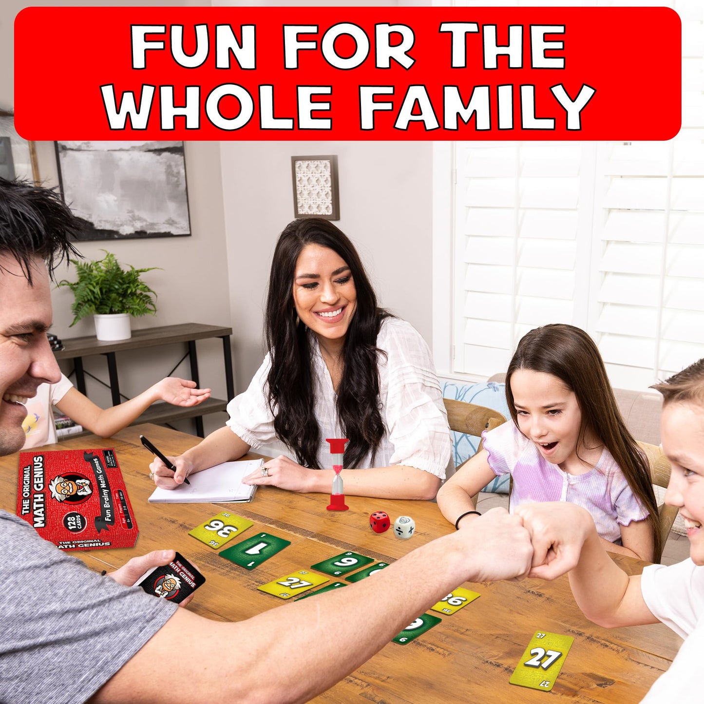 JOiFuli The Original Math Genius Card Game: an Educational Game of Addition, Subtraction, Multiplication, and Division for Ages 6 Years and Up