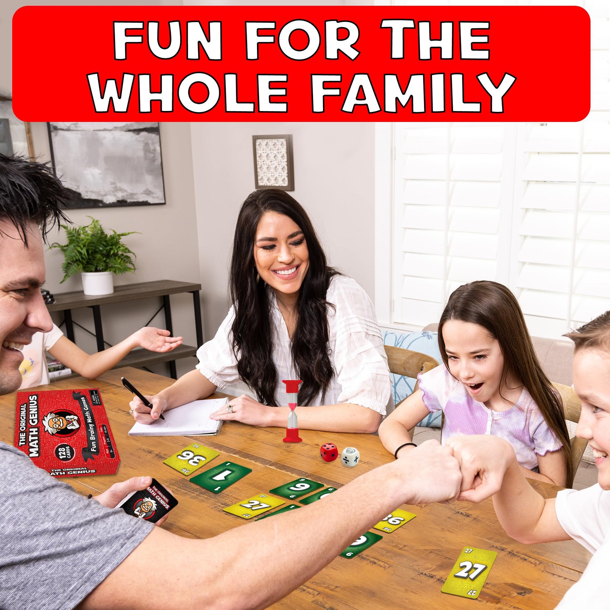 JOiFuli The Original Math Genius Card Game: an Educational Game of Addition, Subtraction, Multiplication, and Division for Ages 6 Years and Up