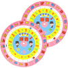 HannaFires 2-Pieces Mandarin Chinese Pinyin Learning Wheel Cards - Pink Rotating Pronunciation Chart, Portable Language Study Tool, Pinyin Guide