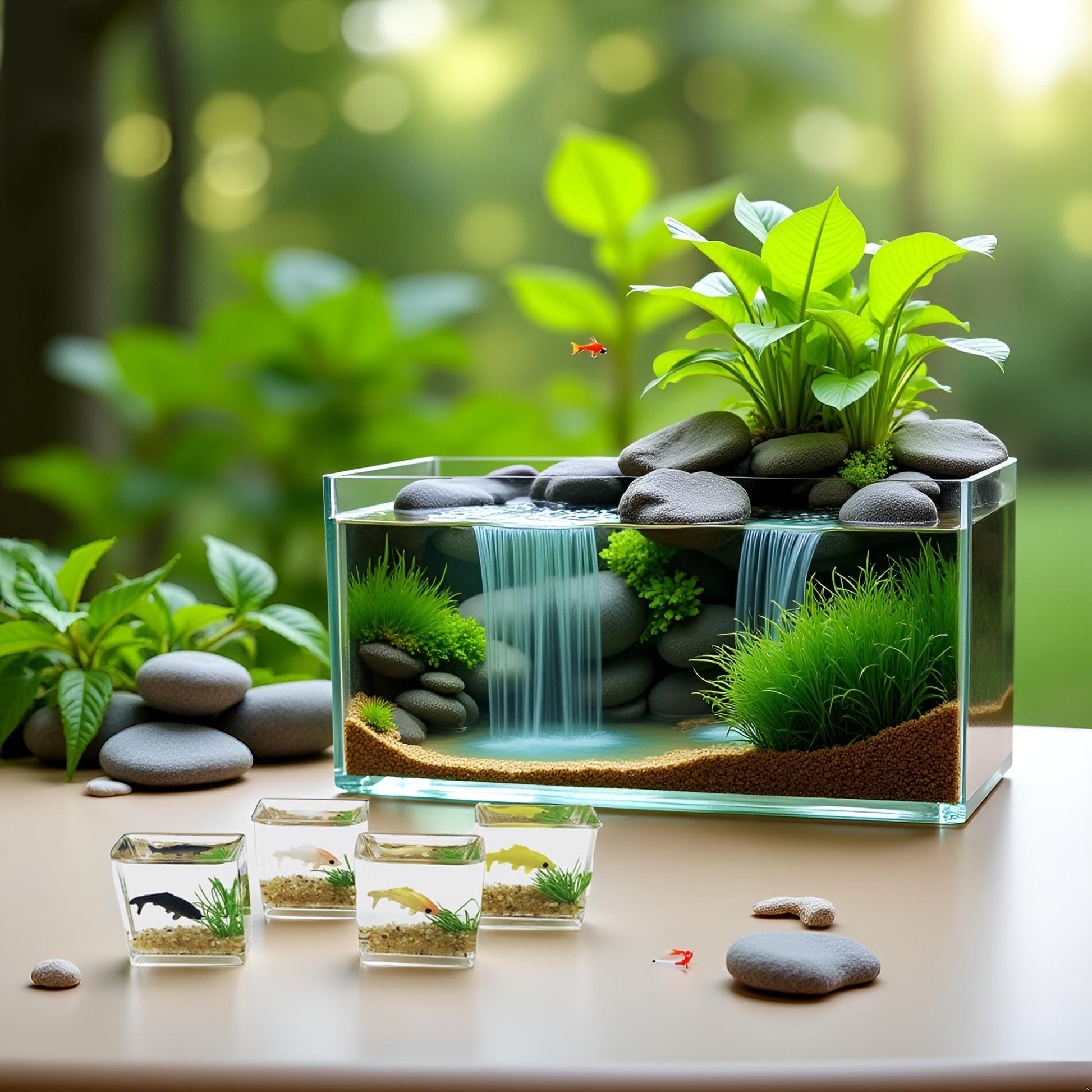 1Pc Fish Tank Toy, 1:12 Scale Miniature Dollhoue Accessories, Resin Dollhouse Fish Tank Accessories for Garden Scene Decor, Dollhouse Accessories