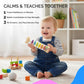 SmileyBubs Montessori Baby Toys 7-9 Months, Developmental Tools for 7+ Month Babies, Baby Sensory Toys - A Sliding Box, Mirror Puzzle, Stacking Cups