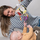 Taf Toys Activity Cube, Newborn & Baby Developmental Activity Toy. Use on Strollers, Bassinets, Crib & Car Seats. with A Mirror, Teether. Curiosity