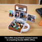 Polly Pocket x The Office Compact Playset 6 Character Dolls and 9 Accessories, Collectible Partnership Toy, Coffee Mug Exterior