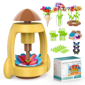 LELESUN DIY Fabric Flower Bouquets Toys, Craft Kits Toys for Kids, Flowers Market Toy, Arts & Crafts for Girls Ages 4 5 6 7 8?Educational Activity