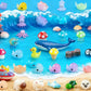 Mini Ocean Resin Animals, Aquarium Ornaments Decorations, Tiny Miniature Sea Animals Marine Miniature Animals for DIY Fish Tank/Easter Eggs/Christmas
