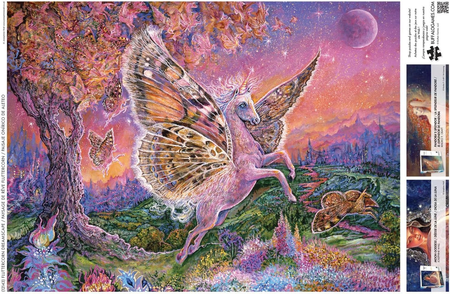 Buffalo Games - Josephine Wall - Fluttercorn Dreamscape - 1000 Piece Jigsaw Puzzle for Adults -Challenging Puzzle Perfect for Game Nights - Finished