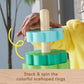 Fisher-Price Wood Toddler Toy Ring Stacker, 10-Piece Wooden Stacking Activity for Fine Motor Skills Play Kids Ages 18+ Months