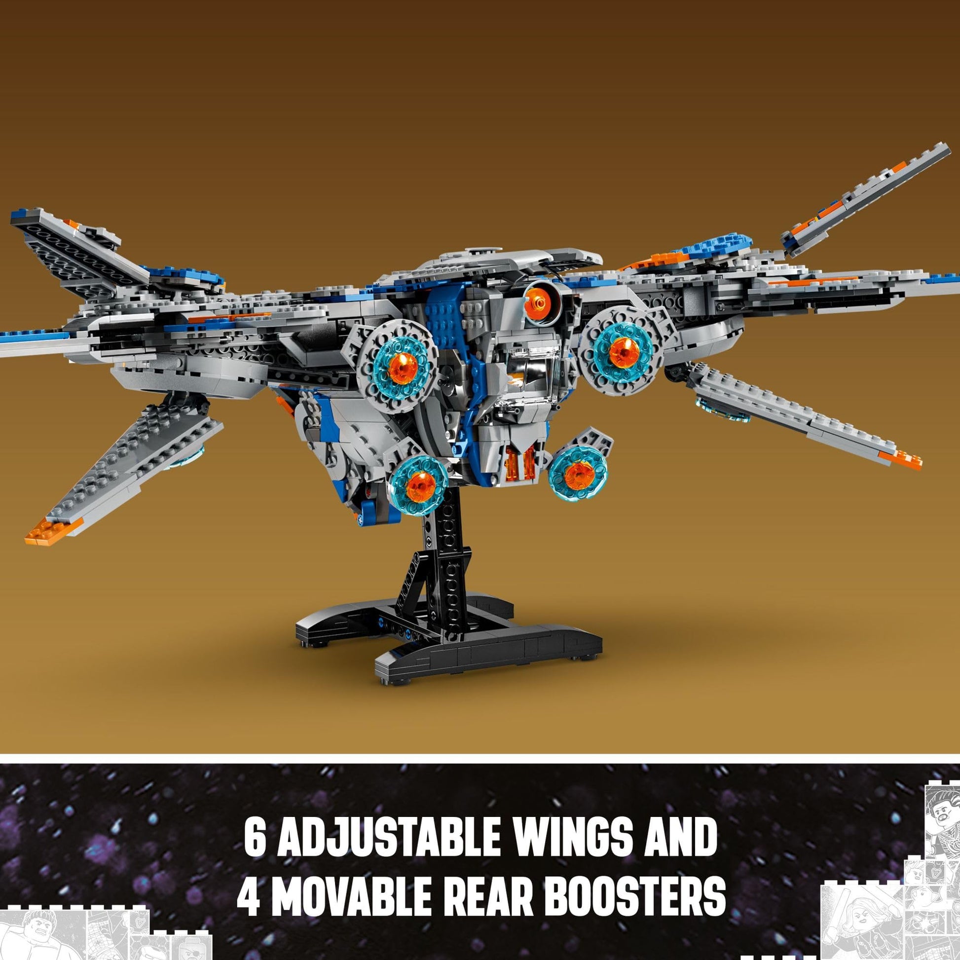 LEGO Marvel Guardians of The Galaxy: The Milano Buildable Starship Toy, Marvel Gift for Kids with 4 Super Hero Minifigures, Guardians of The Galaxy