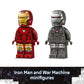 LEGO Marvel Iron Man & War Machine vs. Hammer Drones Building Toy - Pretend Play Set W/ 2 Toy Minifigures - Kids Building Blocks for Boys & Girls