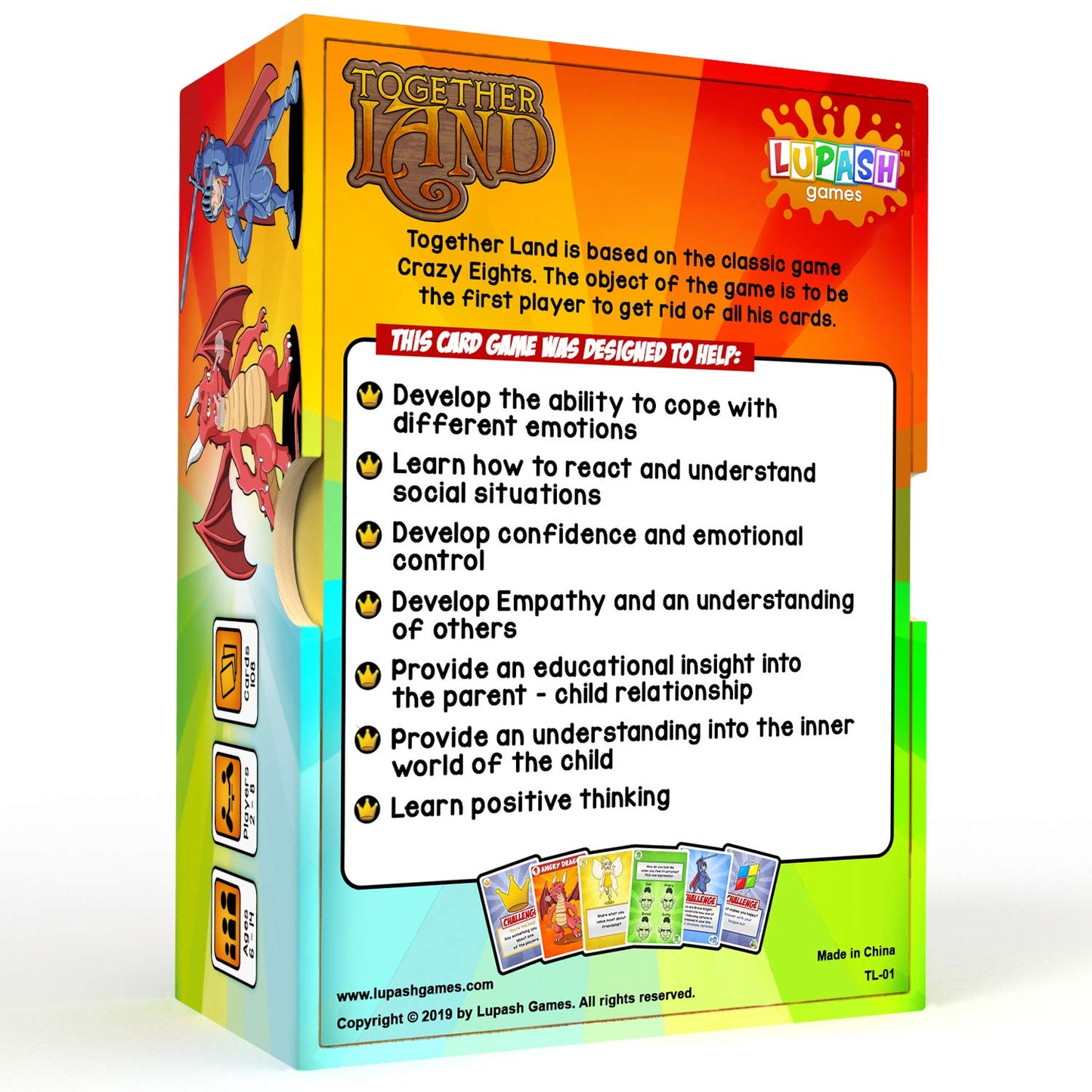 Together Land Therapy Game for Kids - Play Therapy Cards Develop Social Skills - Group Therapy Games for Teens Anger Management Toys - Counselors
