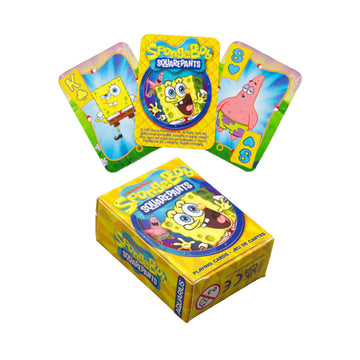 AQUARIUS Spongebob Squarepants Chiisai Micro Playing Cards (1.8" x 1.3") - Themed Mini Deck with 52 Unique Designs - Collectible Gift for Teens