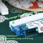 HBLEDOT Mahjong Racks with Pushers - Premium One-Piece Rotating Acrylic Racks with 4 Colors, Compatible with American Mahjong