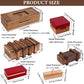 Puzzle Box 6 Pack Wooden Secret Puzzle Box with Hidden Compartment 3D Brain Teaser Magic Drawers Secret Magic Box Wooden Box Puzzle Case Difficult