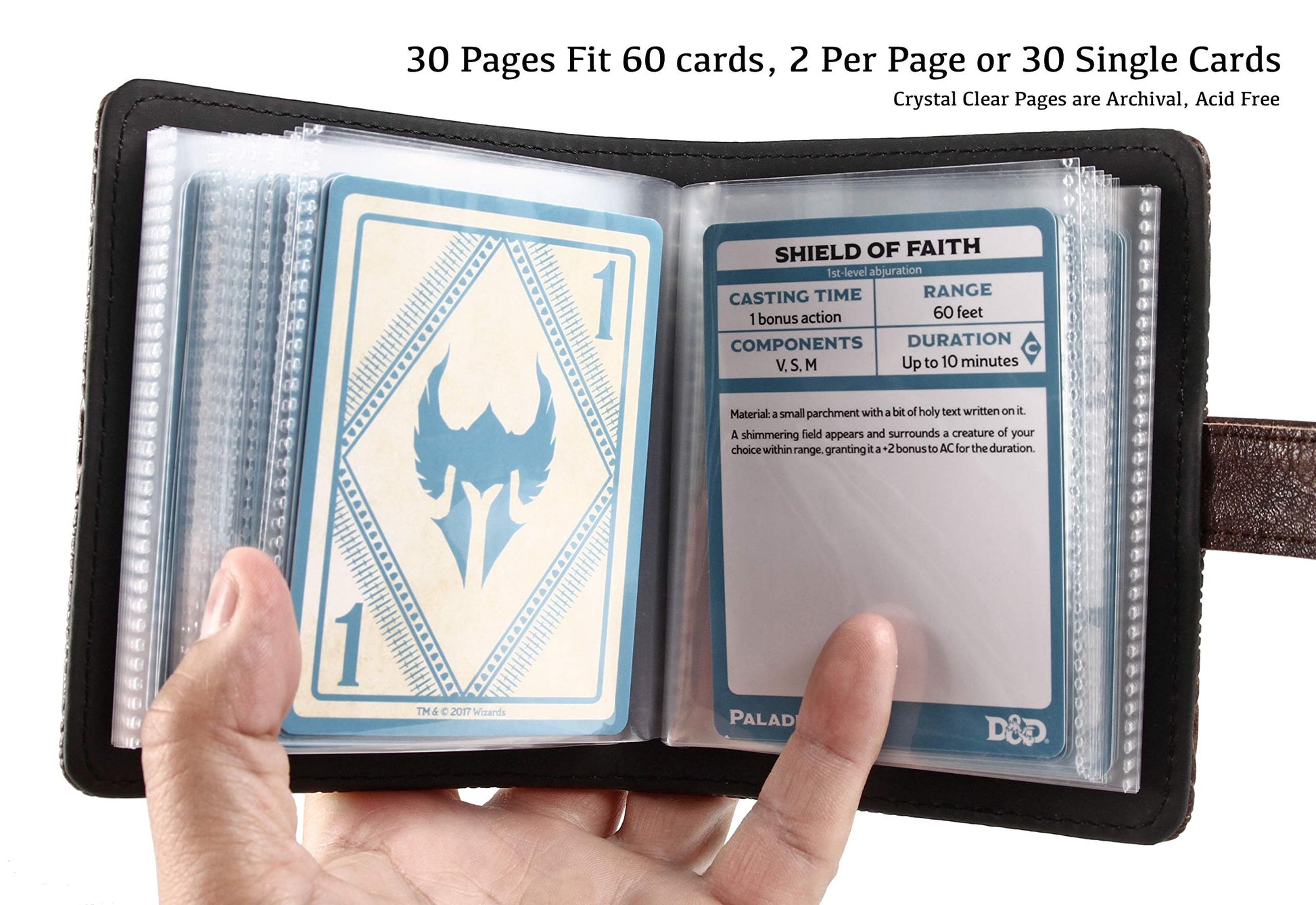 Forged Dice Co. Book of Incantations Spell Card Book - Druid Edition - Black