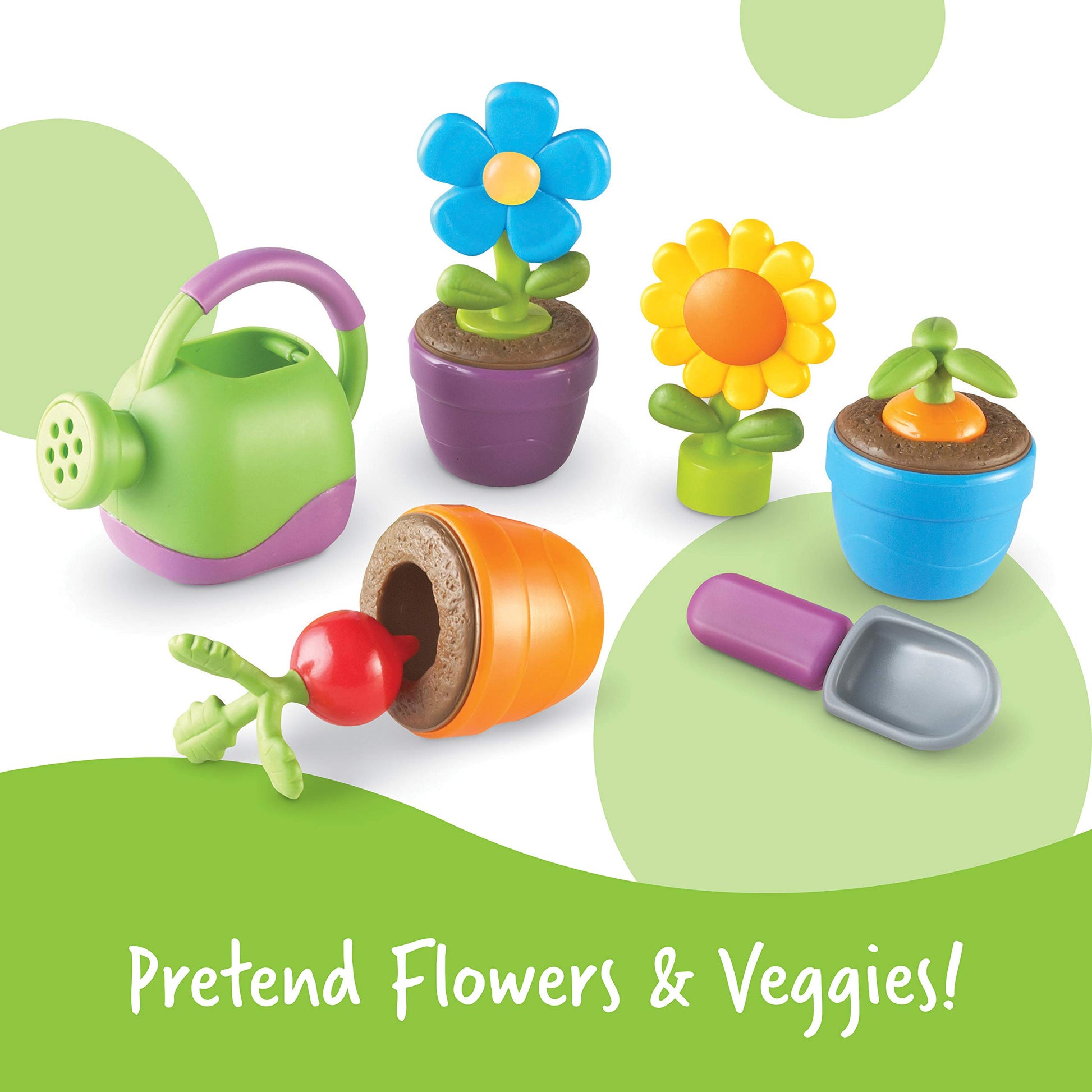 Learning Resources New Sprouts Grow It! Toddler Gardening Set - 9 Pieces, Ages 2+ Toddler Learning Toys, Garden Toys for Kids, Spring and Easter Toys