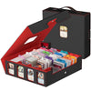 Gomyrod Card Storage Box 3200+ MTG Deck Box with 30 Colorful Divider, 4 Row Commander Trading Card Cases with Portable Handle & Display Windows, Fits