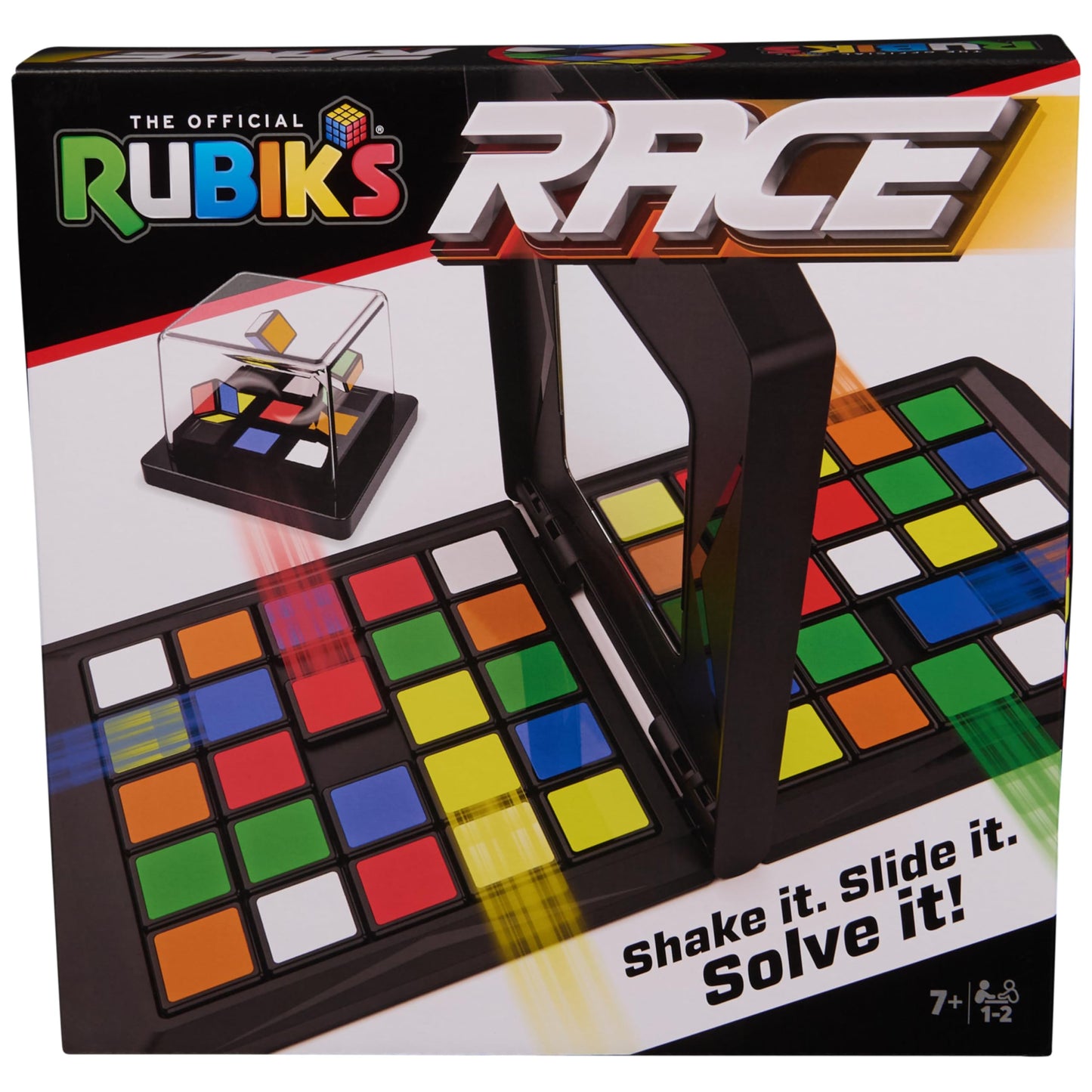 Rubik’s Cube, Rubik's Race, Classic Fast-Paced Puzzle Strategy Sequence Board Game, Problem-Solving Brain Teaser, Color-Matching Game, 2 Players