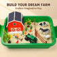 Carolart Farm Sensory Bin with Sensory Sand, Barn Toys & Tractor