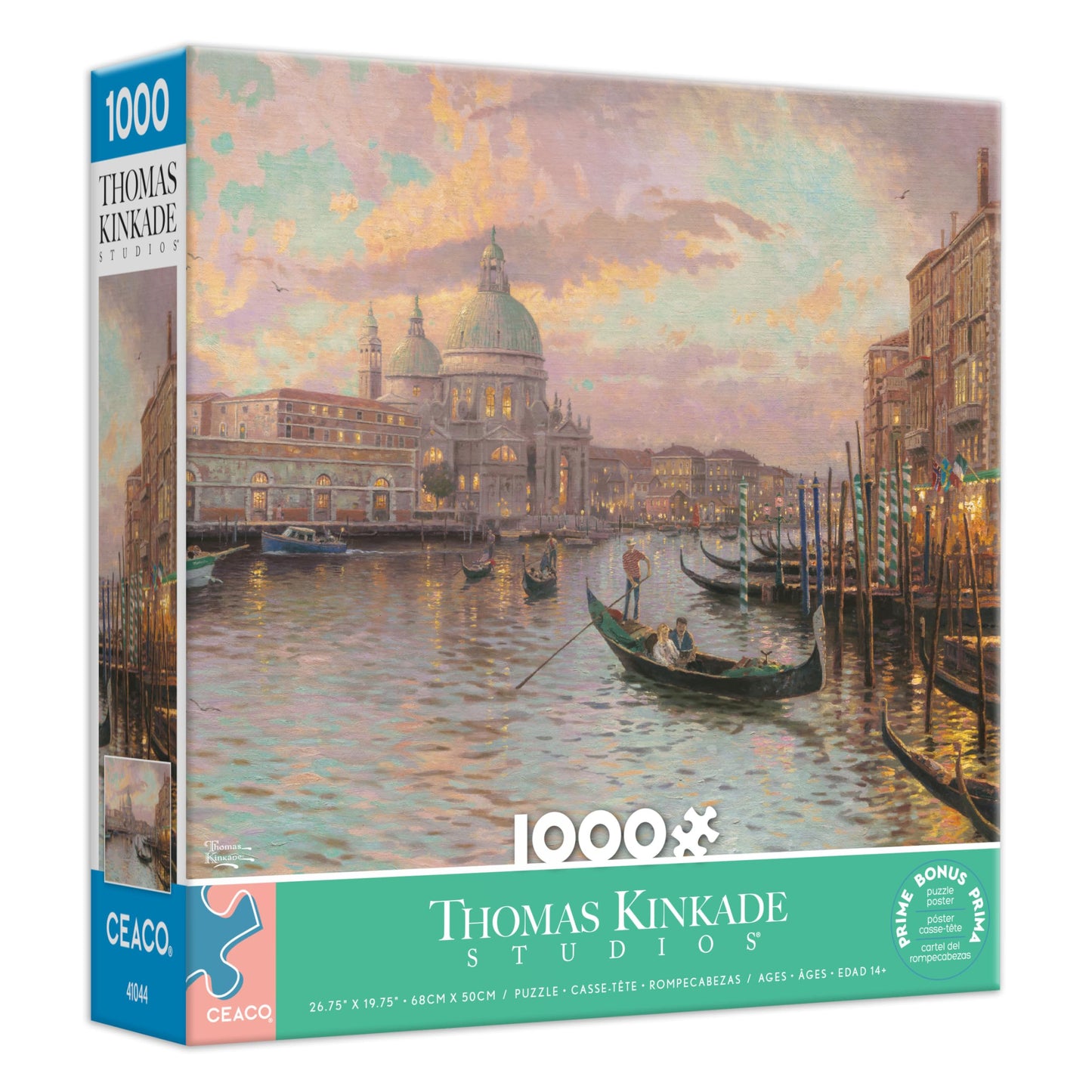 Ceaco - Thomas Kinkade - Venice - 1000 Piece Jigsaw Puzzle - Relaxing and Fun Activity for Adults