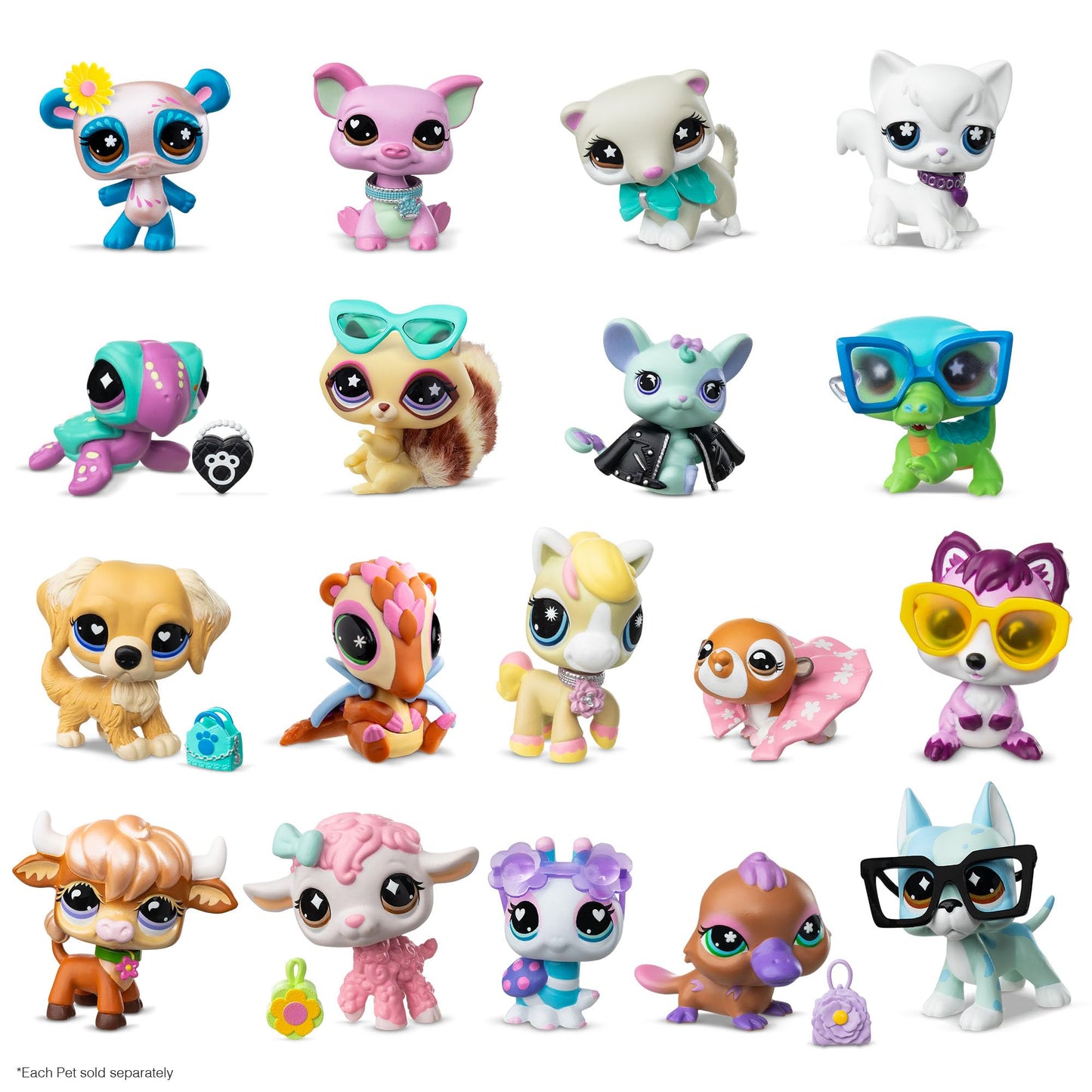 Littlest Pet Shop - Pet Surprise Display, 18 Pet Collector Set - Series 5 - LPS Gen 7, Authentic Mystery Figures, Surprise Collectible Kidult Toy