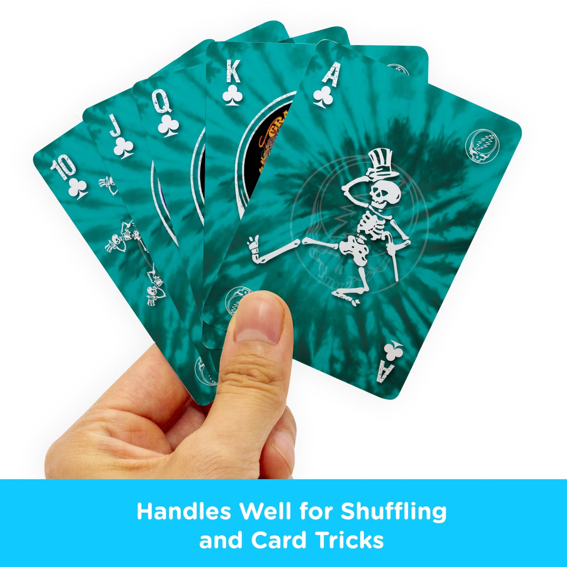 AQUARIUS Grateful Dead Playing Cards Standard Size - Themed Novelty Deck with 52 Unique Band Designs - Collectible Merchandise Gift for Teens