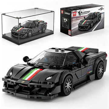 Mould King Car Building Toys with Acrylic Display Case, 358 Pcs Vehicle Set