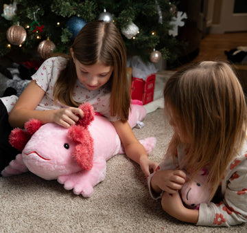 The Petting Zoo Axolotl Stuffed Animal Plushie, Gifts for Kids, Wild Onez Sealife Animals, Salamander Zoologee Axolotl Plush Toy 21 inches