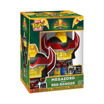 Funko Bitty Bots: Power Rangers - Megazord with Red Ranger - Bitty Pop - Power Rangers TV - 0.9 inch & 4.85 inch - Collectable - Gift Idea - Display
