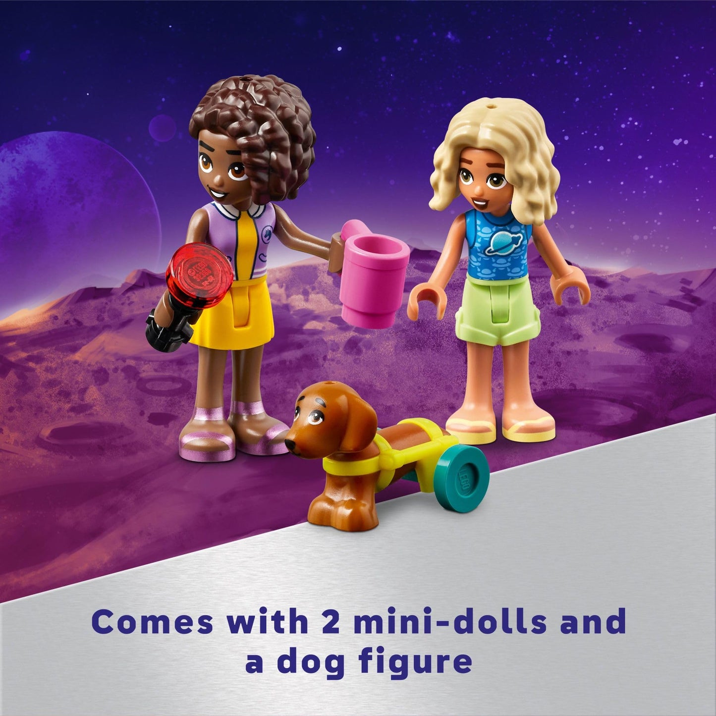 LEGO Friends Stargazing Camping Vehicle Adventure Toy, Includes 2 Mini-Dolls, Camping Trailer, Telescope Toy, and a Dog Figure, Science Gift Idea