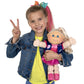 Cabbage Patch Kids, JoJo Siwa Doll, 14”, Plush-Toy, Includes Sparkly Dress, Vest with Patches, Giant Hair Bow - with Birth Certificate, Birthdate