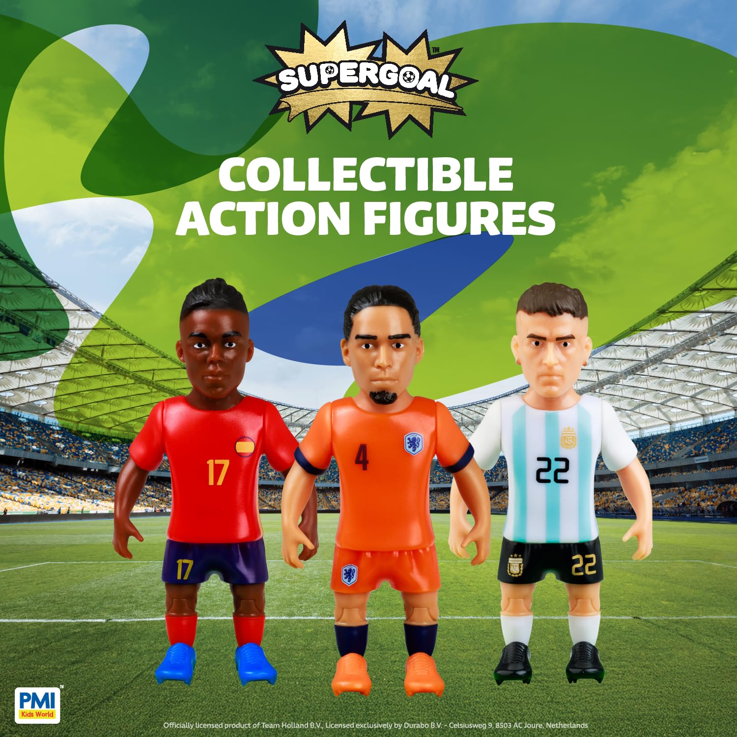 P.M.I. PMI Collectibles World Cup Soccer Figures - 11 Pack Deluxe Box Team Players - Official Football Mini Figures Premium Soccer Collectible Toy Set
