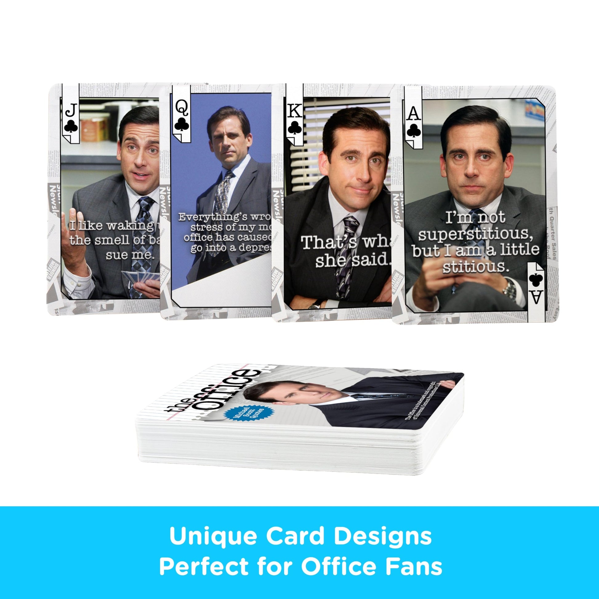 AQUARIUS The Office Michael Quotes Playing Cards - Michael Themed Deck of Cards for Your Favorite Card Games - Officially Licensed The Office