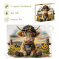 Puzzles for Adults 1000 Pieces, Highland Cow Jigsaw Puzzles - Cool Calf, Impossible Cow Puzzle for Seniors Family, 27.56 x 19.69 inches, 1:1 Poster