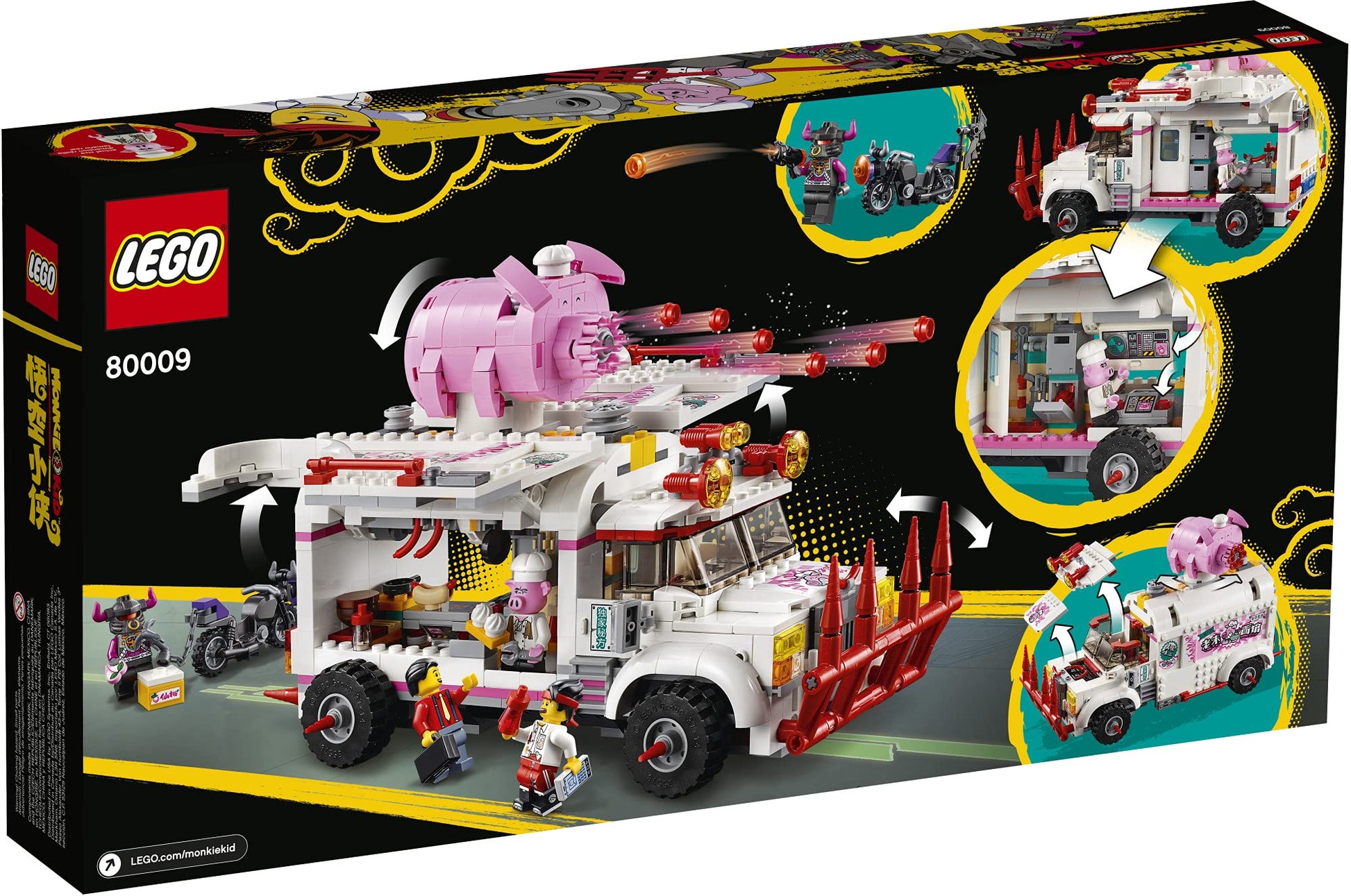 LEGO Monkie Kid: Pigsy’s Food Truck 80009 Building Kit, Gift for Kids (832 Pieces) Amazon Exclusive