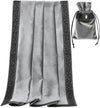 DOARLUO Altar Tarot Table Cloth - 25.6 x 25.6 Inch - Divination Wicca Velvet with Tarot Cards Bag Pouch (Grey(Silver lace))
