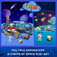 mesproud 2 in 1 Space Roller Coaster Building Set, UFO Satellite Capsule Buildable Coaster Toy, Creative STEM Construction Kit, Gift for Boys Girls