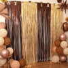 Espresso Martini Decorations, 2 Pack Tini Bit Older Birthday Party Photo Booth Prop, Brown Gold Fringe Curtains Photo Streamers Backdrop for Love Is