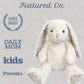 MON AMI Faith Bunny 17-Inch Stuffed Animal, Soft Cream Rabbit Plush Toy