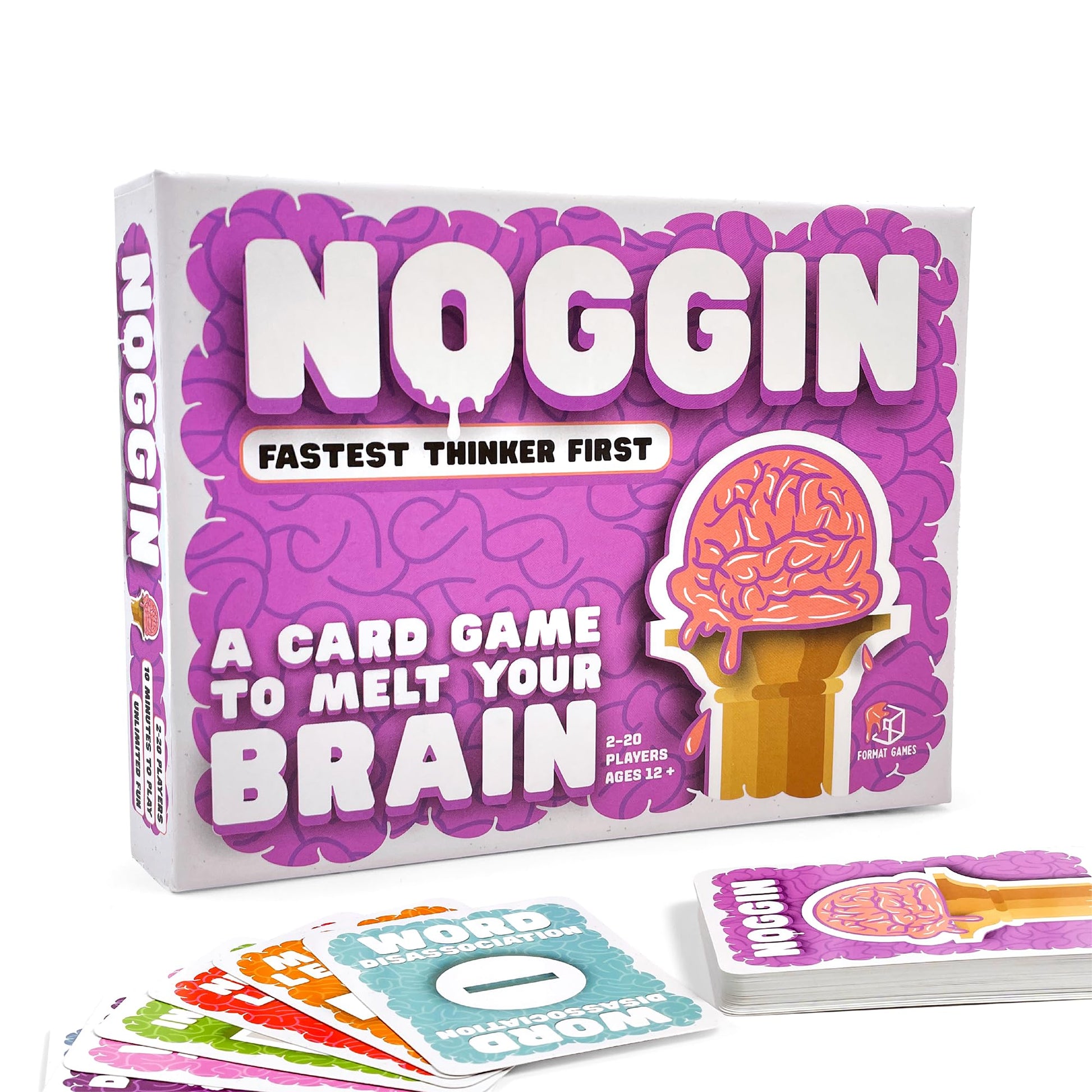 Noggin Party Game - Hilarious Fast-Thinking Word Game, Challenging and Addictive Strategy Card Game for Kids & Adults, Ages 10+, 3+ Players, 10 Minute