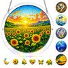 Sunflower Field Acrylic Puzzle Suncatcher, DIY Suncatcher Puzzle Decor